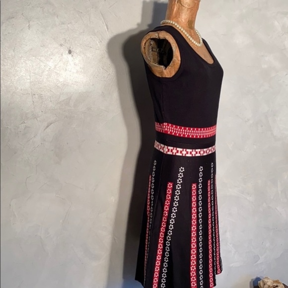 NWT Modcloth Retro Print Fit & Flare Sweater Dress - Picture 3 of 6